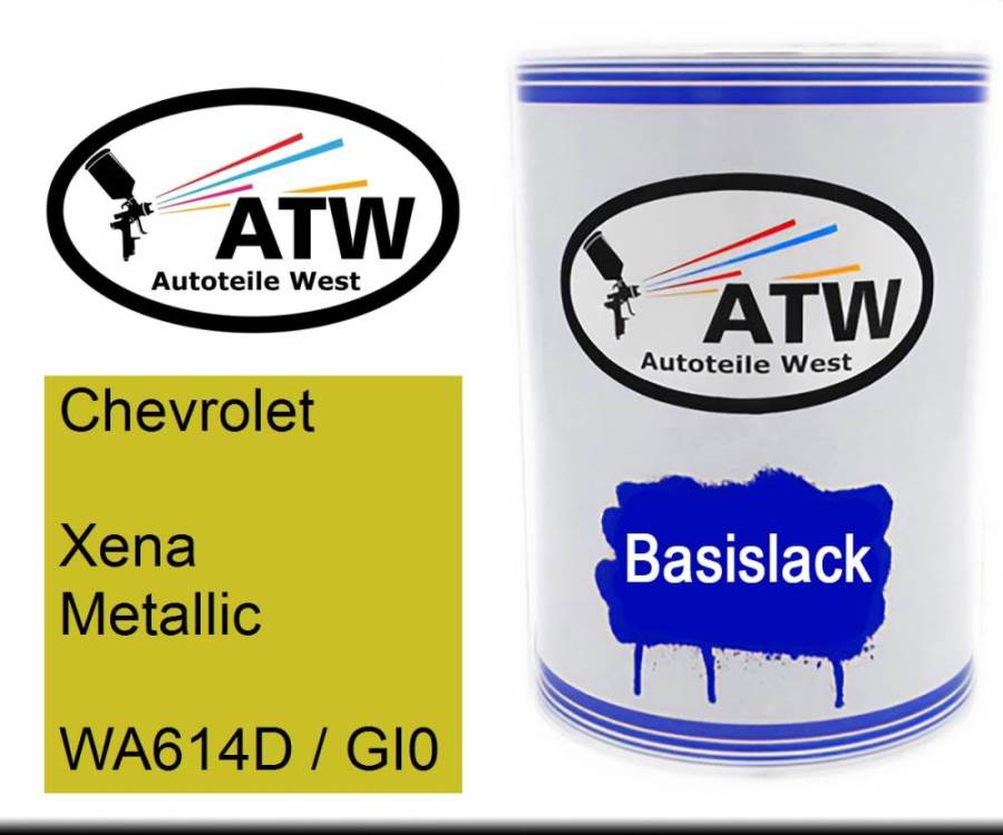 Chevrolet, Xena Metallic, WA614D / GI0: 500ml Lackdose, von ATW Autoteile West.
